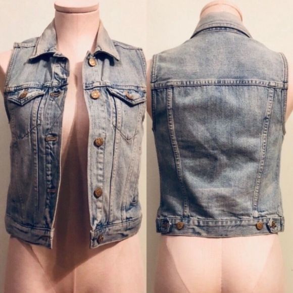 Madewell The Jean Vest in Clear Blue - Picture 2 of 7